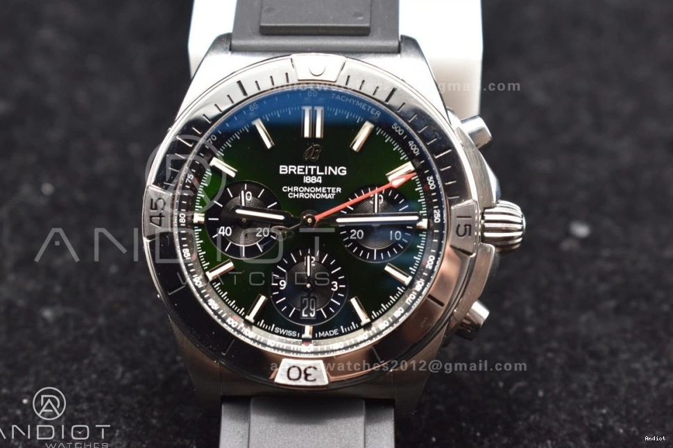 Chrono BLS Version A7750 L-Green Blk LE 43mm B01 1:1 Navitimer SS Best 0327